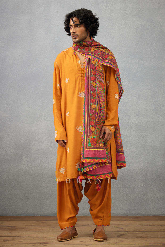 Narangi Afsal Kurta Set