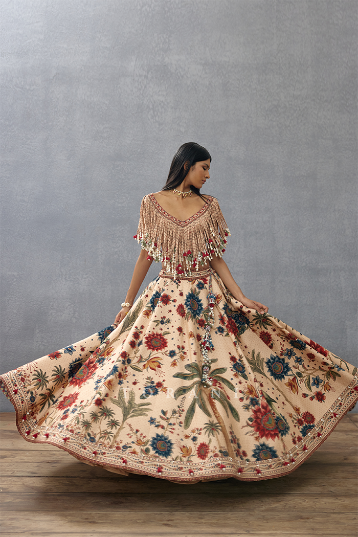 SALE - Badami Guncha Latkan Lehenga Set