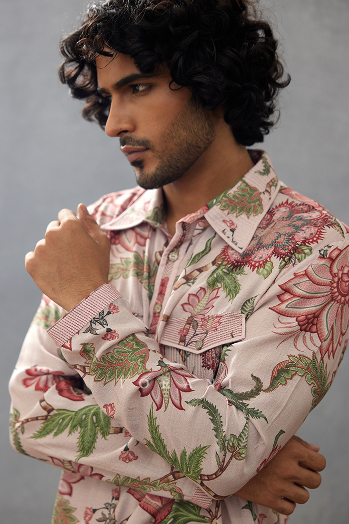 Gulaabi Ashfaq Kurta Set