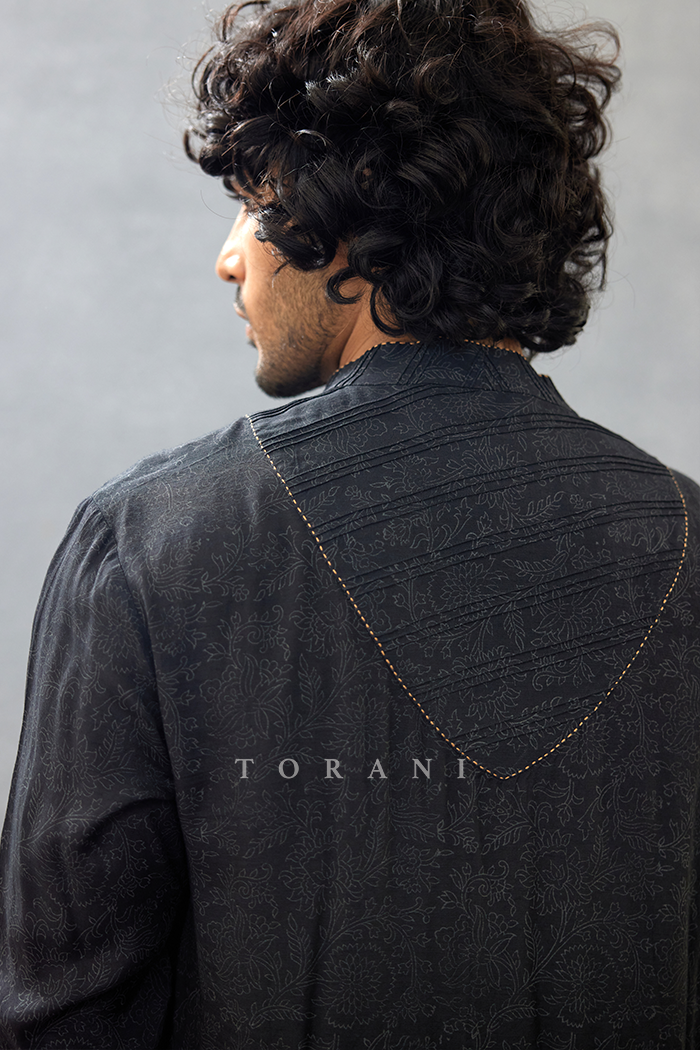 Siyah Yusuf Dhoti Set