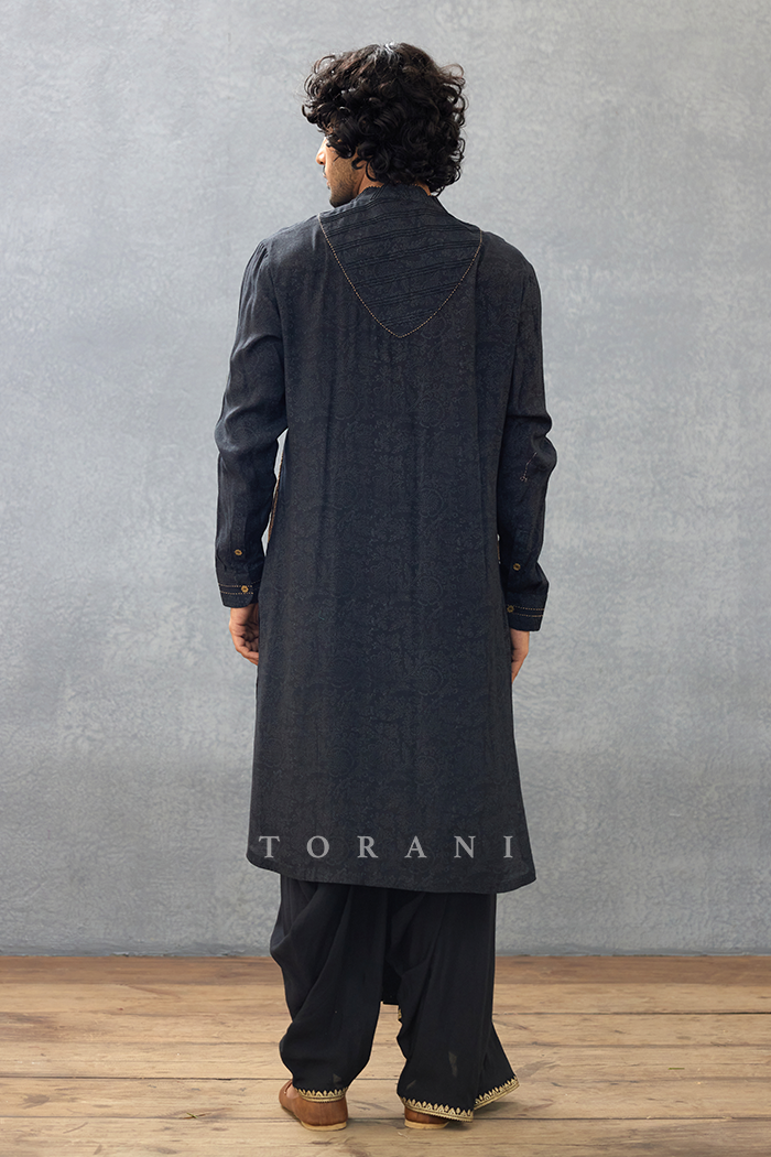 Siyah Yusuf Dhoti Set