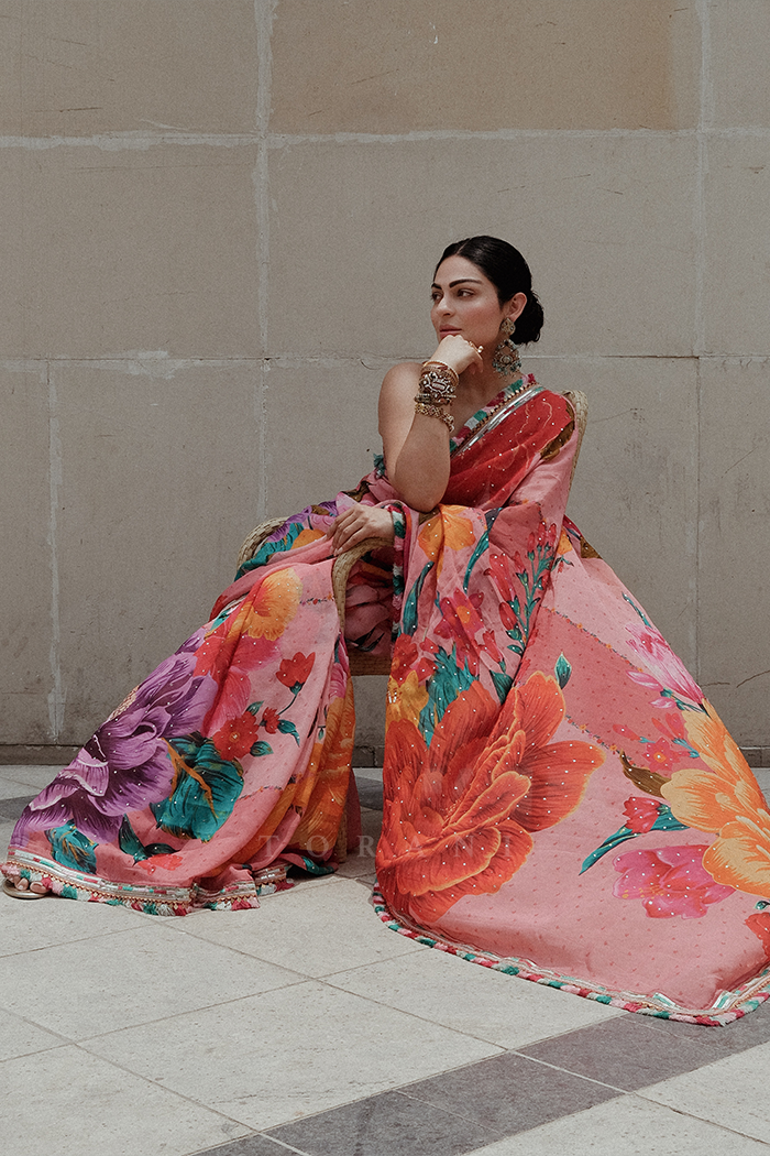 Neeru Bajwa In Our Dil Rang Nalini Saree Set