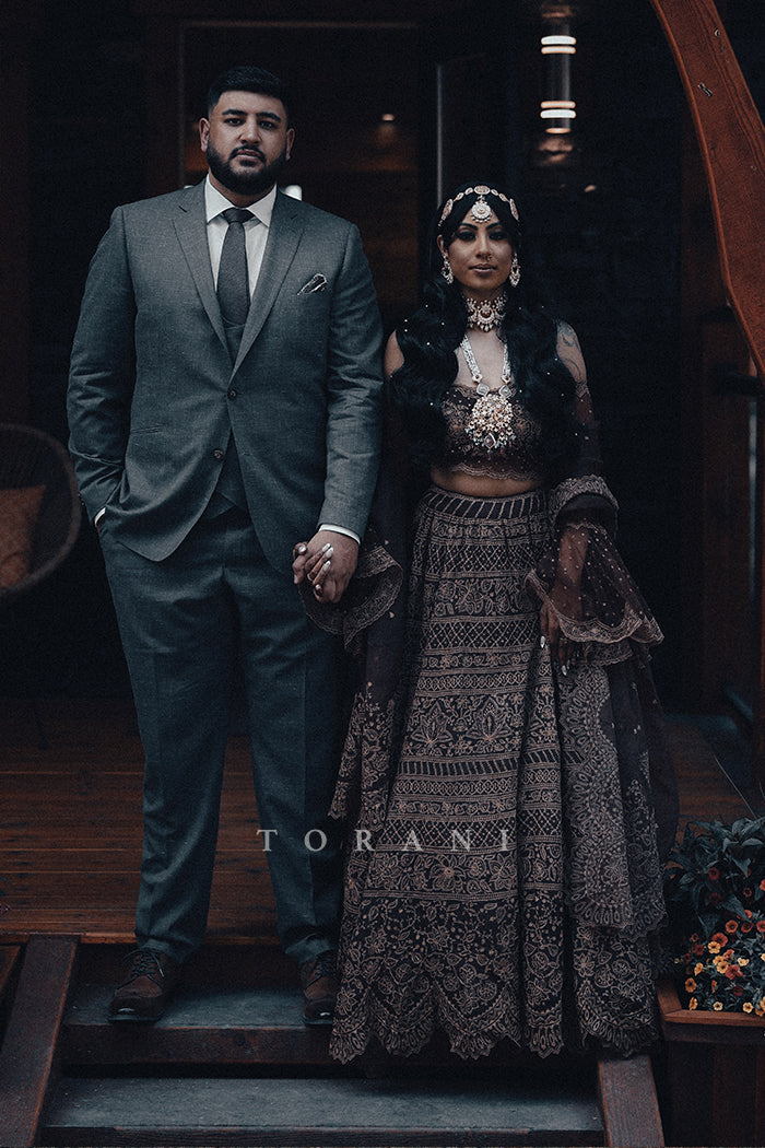 Aashna Prakash in our Custom Dahliya Advaita Lehenga Set