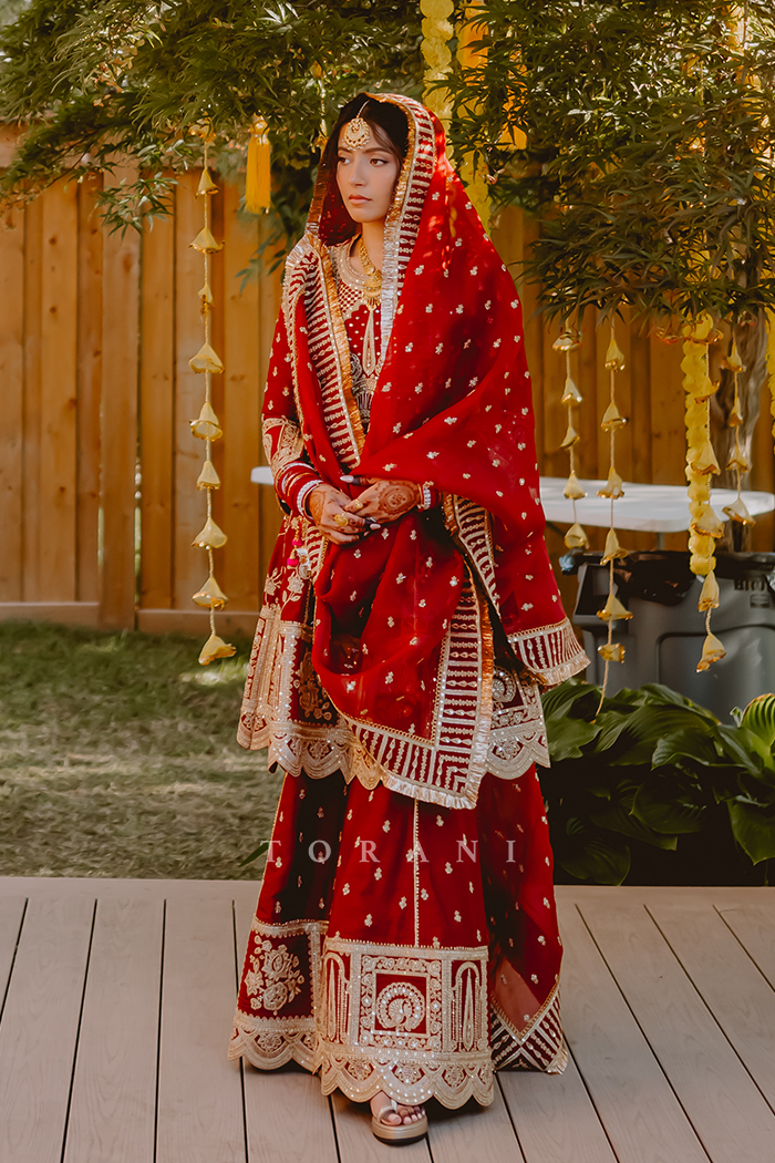 Simran Bhatti In Our Sindoori Meera Sharara Set