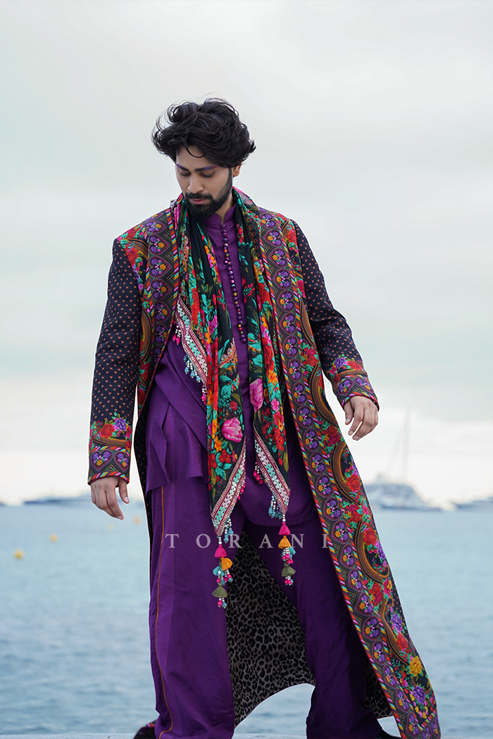 Ankush Bahuguna In Our Dil Shaad Kusha Bahman Rafi Jacket Set & Dil Shaad Wael Scarf