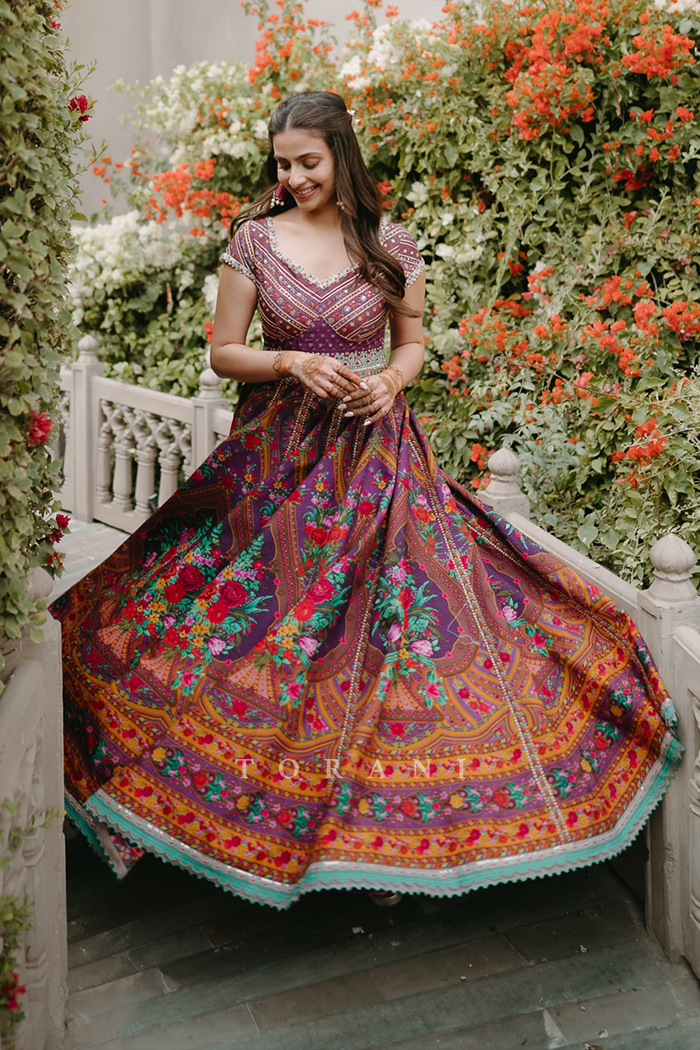 Krisha Bapna in our Dil Kusha Zaiba Anarkali Set