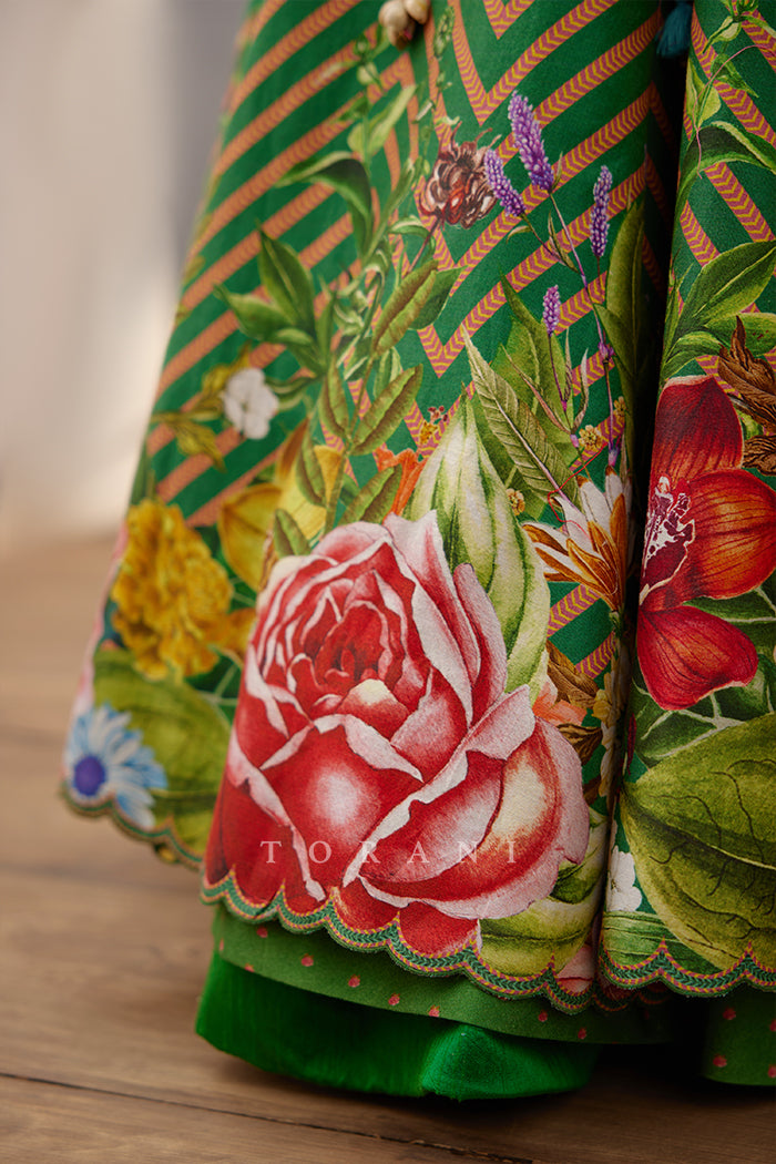 Panna Gul Saadat Lehenga Set