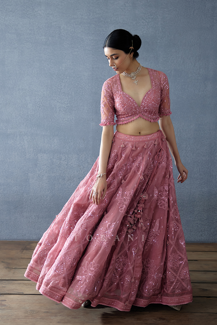 Gulkand Pankhuri Lehenga Set