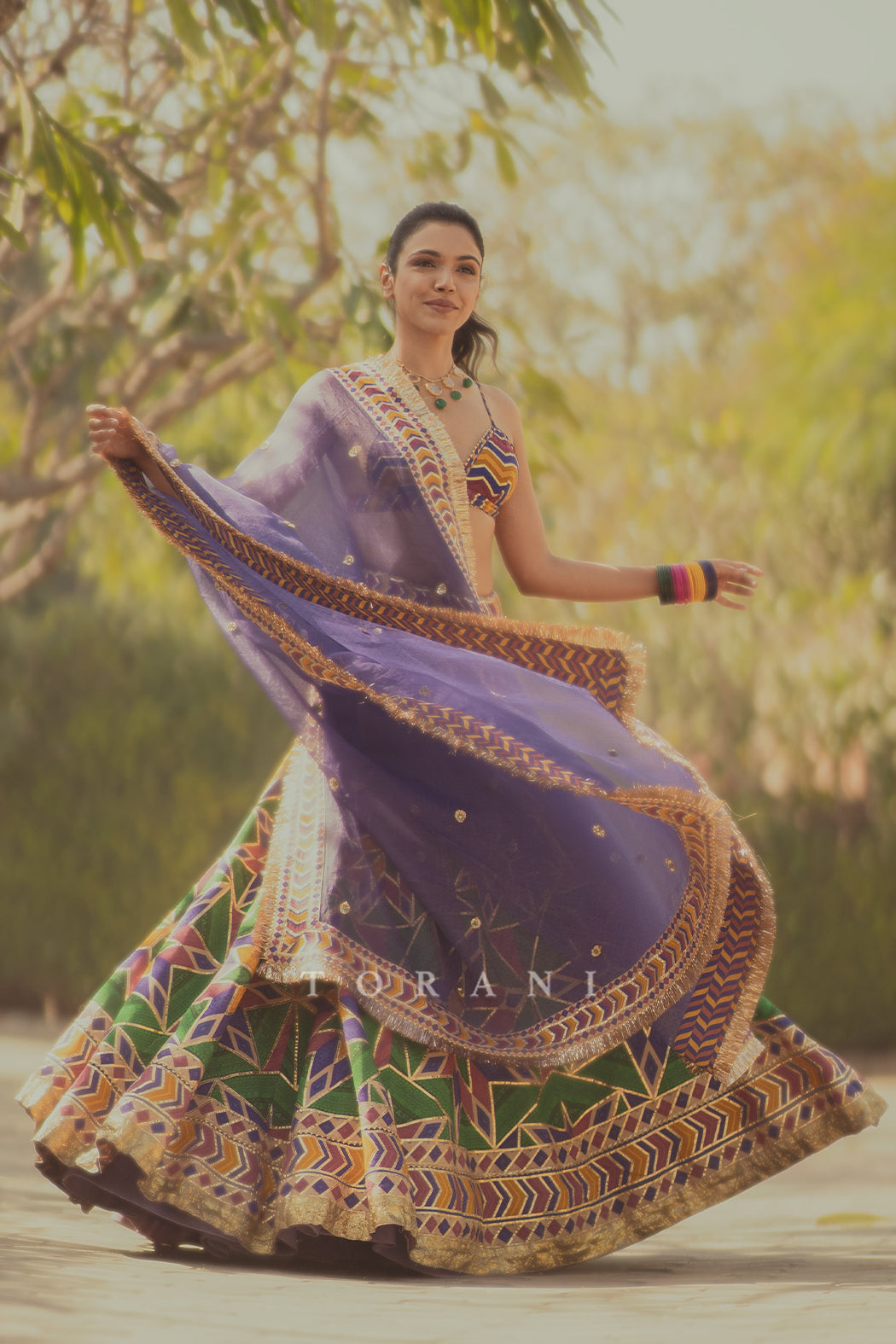 Shriya Pilgaonkar in Multicolor Lehenga Set from Torani