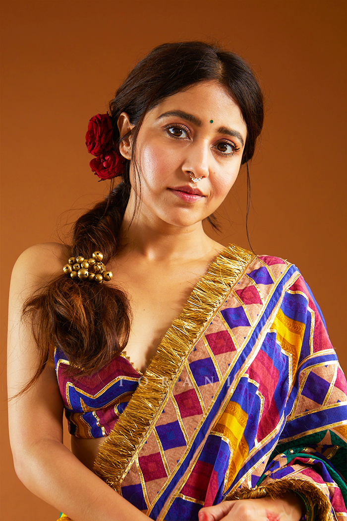 Shweta Tripathi in our Satrangi Shamiyana Saree Set