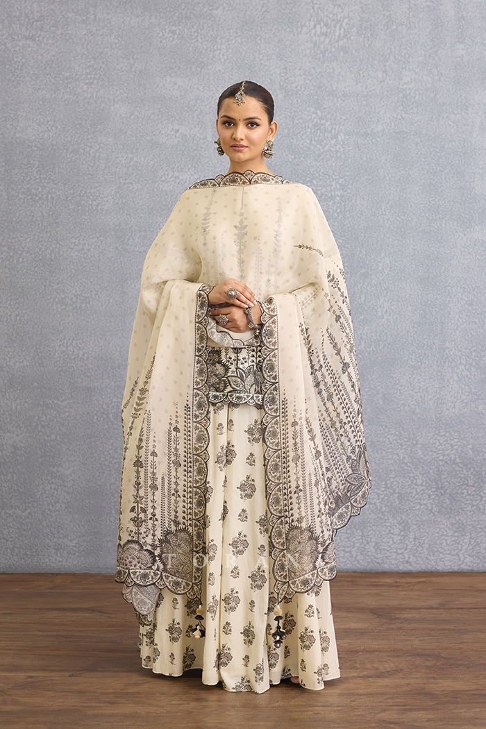 Kalamkari Ajanta Gharara Set