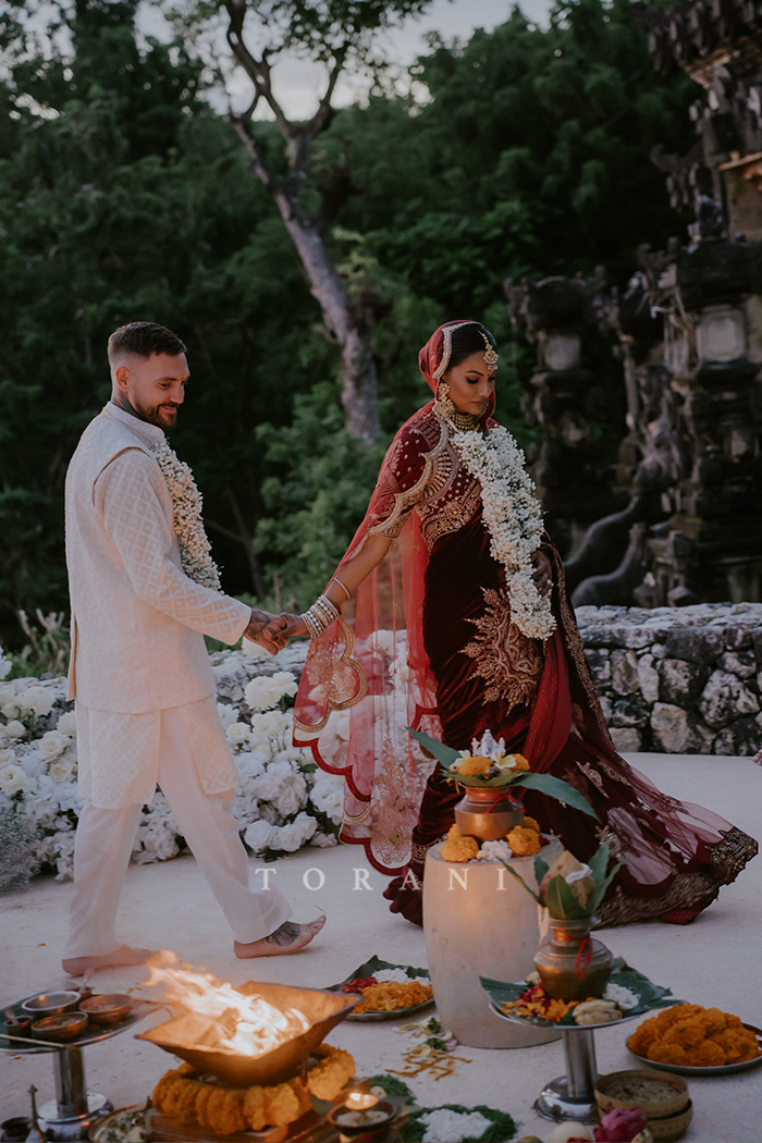 Triveni in our Sindoori Makhmal Agahni Yuvani Saree Set