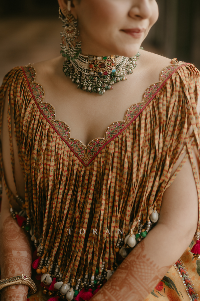 Aakrati and Vaibhav in our Dil Seher Bhavi Lehenga Set & Dil Surkh Mamun Kurta Set