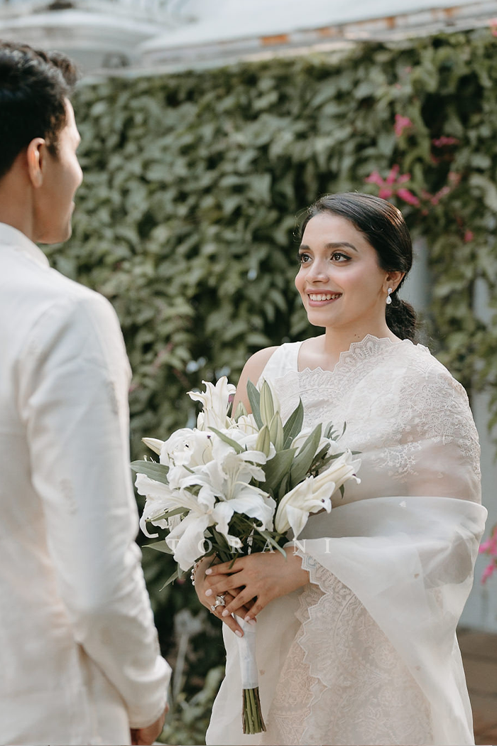 Kreenal Gala in our Swetah Farrin Saree Set