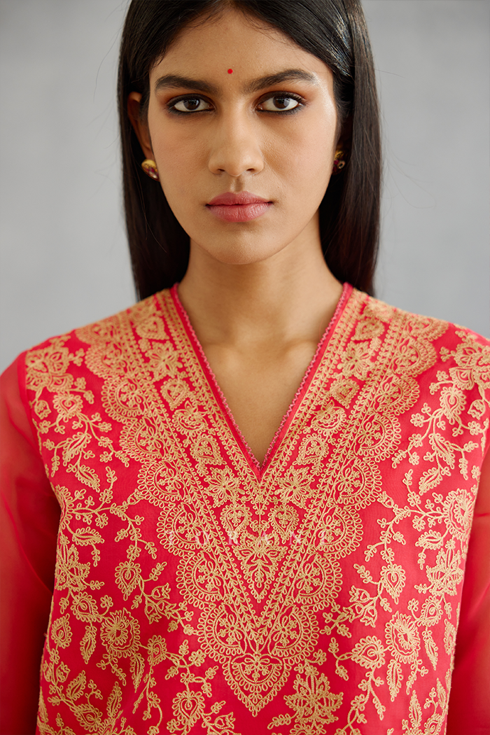 Rang Palaash Sloka Kurta Set