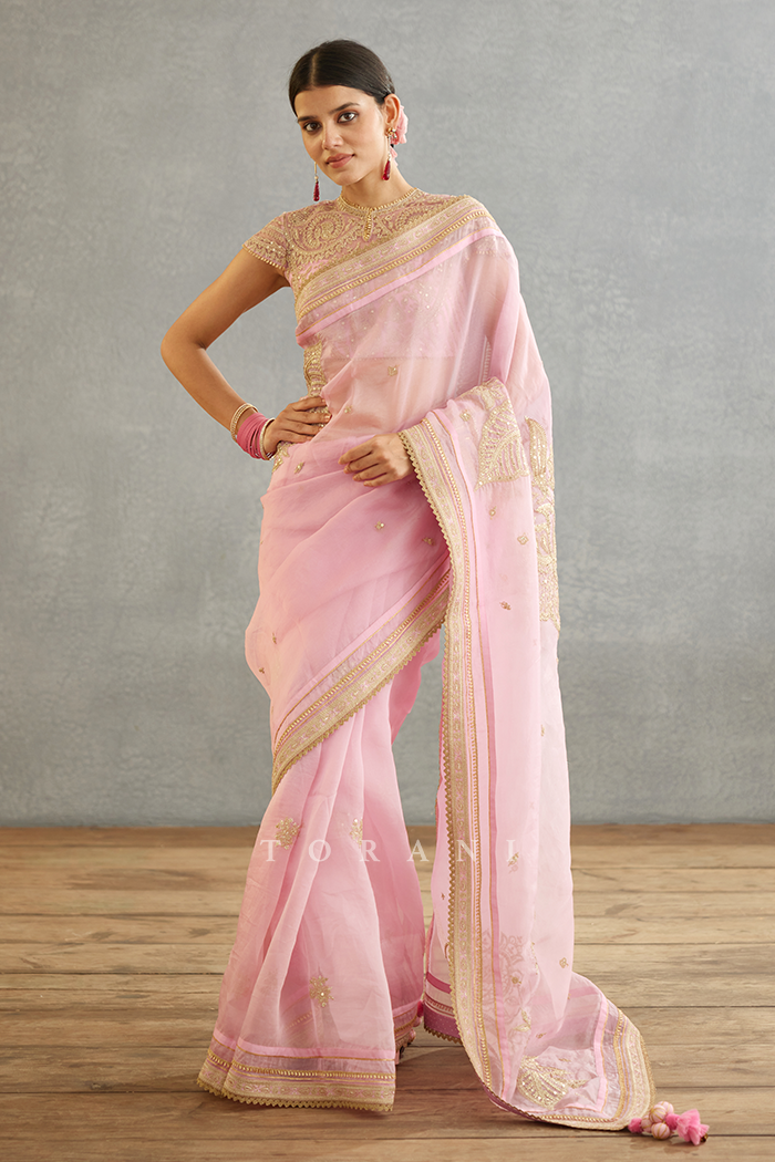 Gul-Mohar Taashi Saree