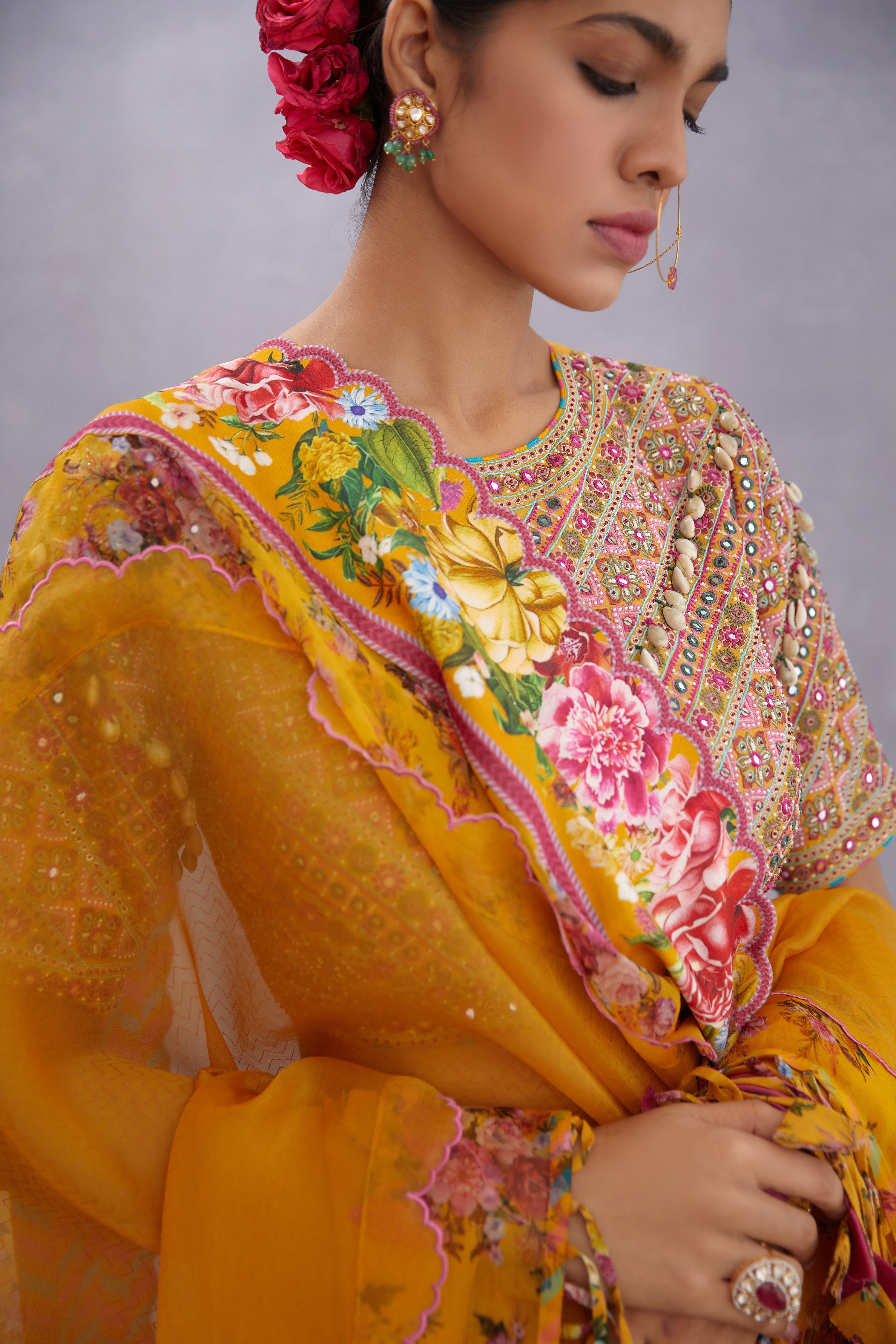 SALE - Sunehra Saadat Gul Lehenga Set