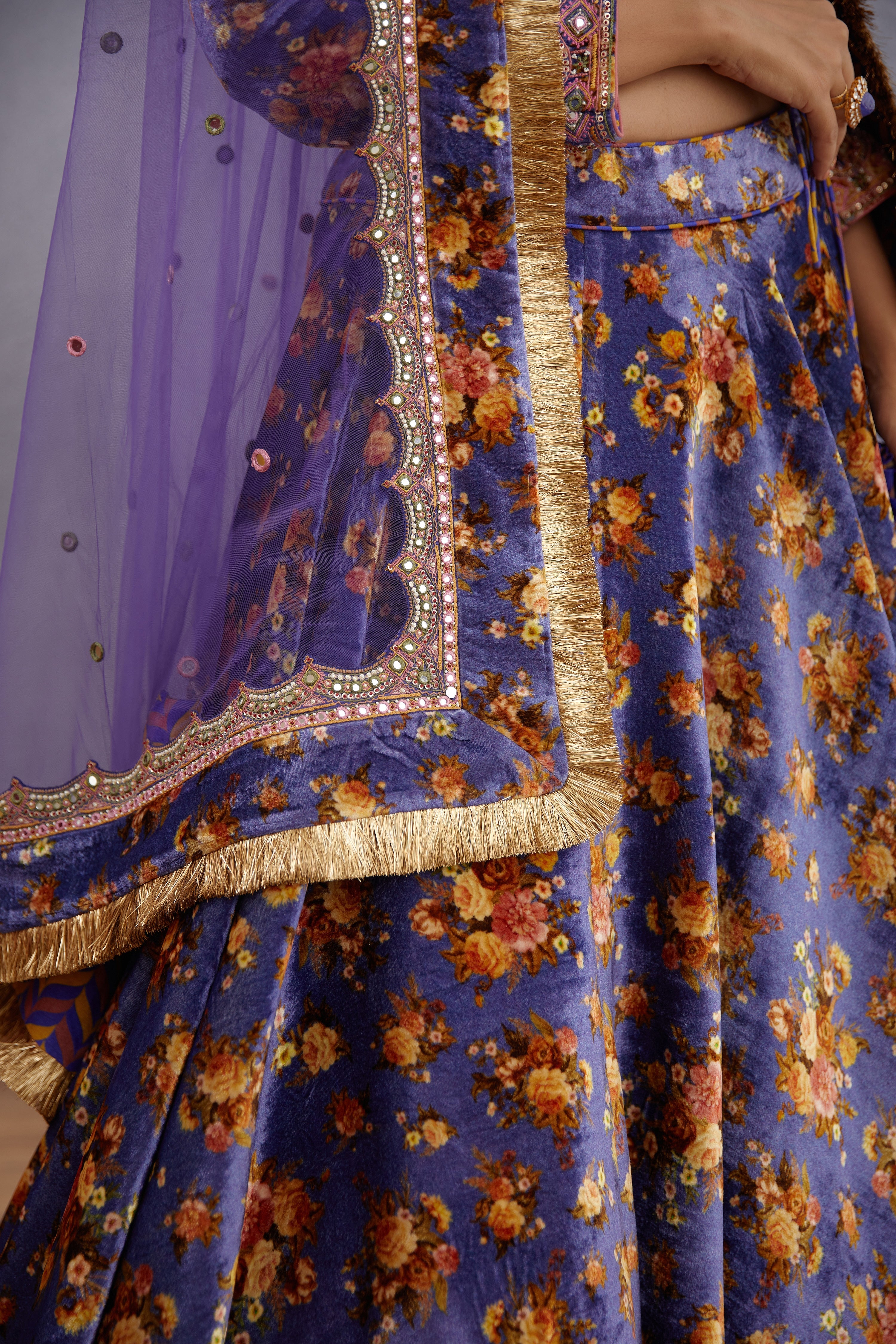 SALE - Jamuni Makhmal Kiranpreet Lehenga Set