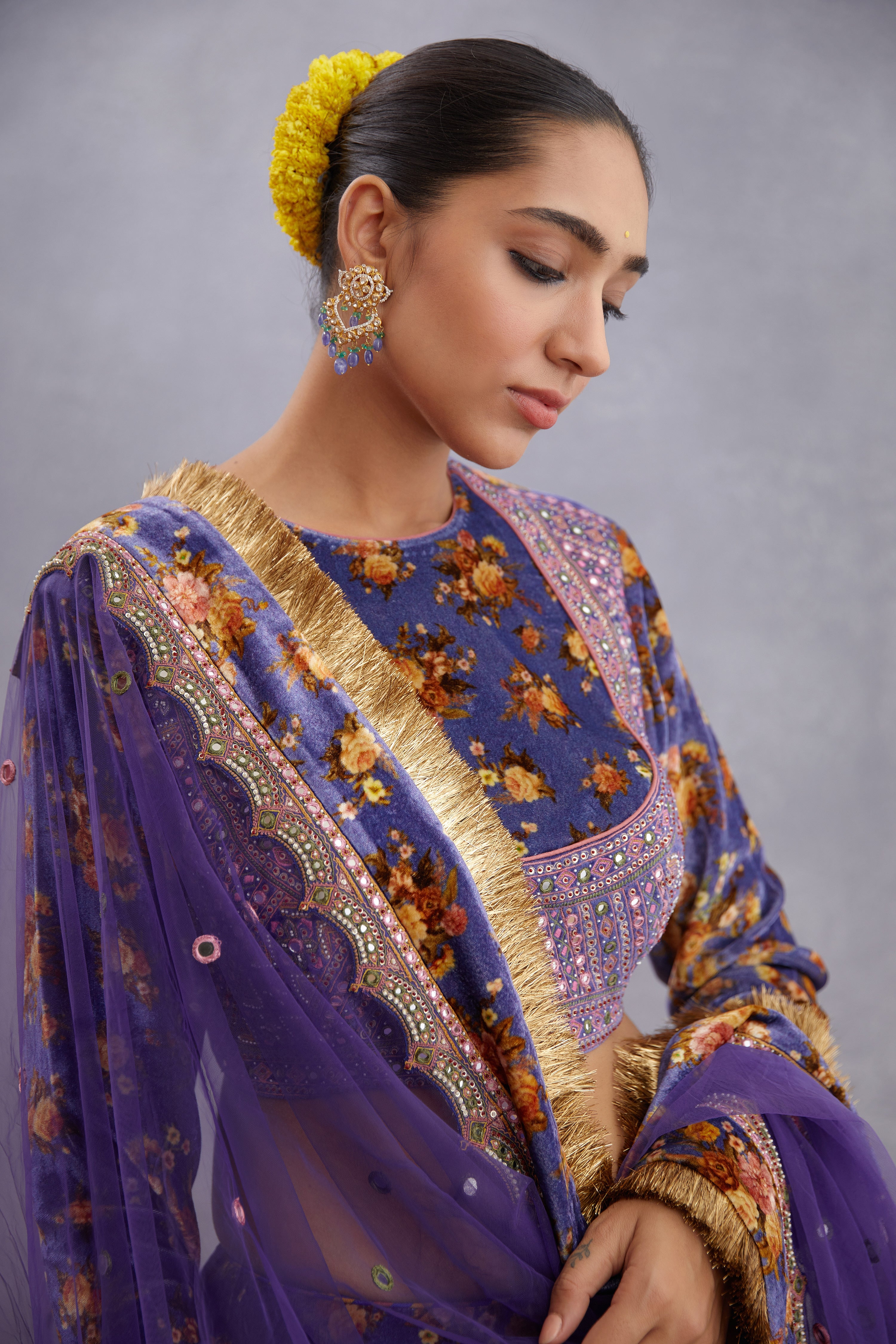 Jamuni Makhmal Kiranpreet Lehenga Set