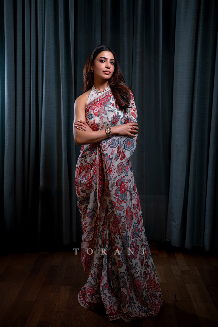 Samantha Ruth Prabhu in our Coromandel Ravyaa Saree Set