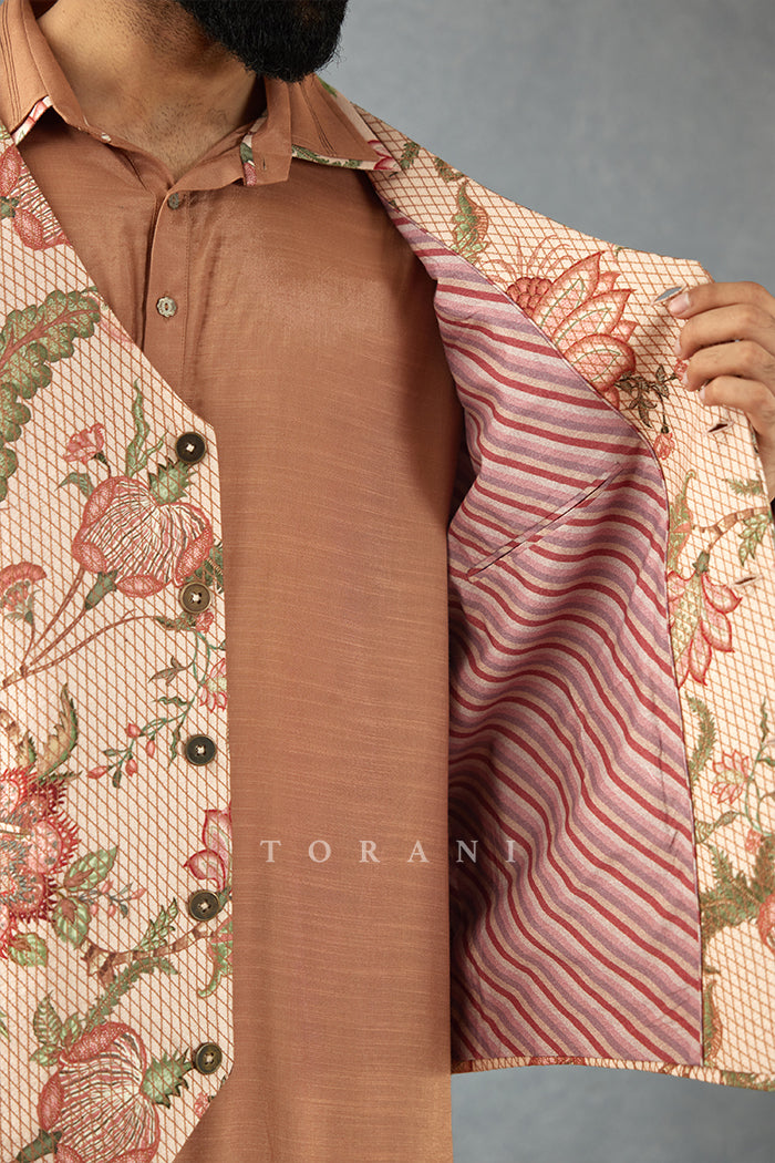 Gulabi Kahan Bandi Set