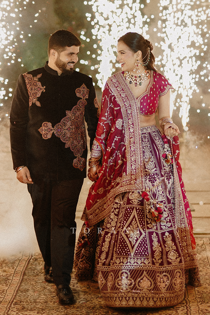 Aina in our Raasleela Shyama Lehenga Choli Set