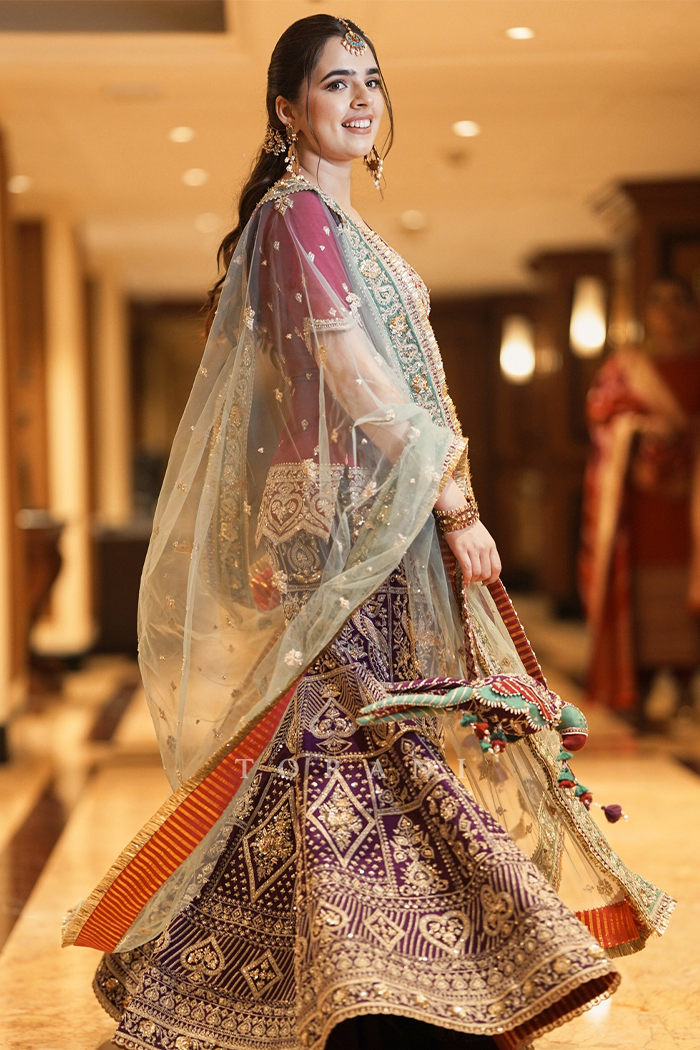 Khushboo and Vardan in our Chandramallika Manmayi Gharara Set & Dil Surkh Mamun Kurta Set