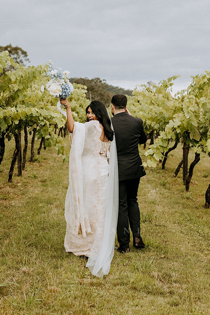 Mona Ponnada In Our Custom Swetah Ela Saree Set