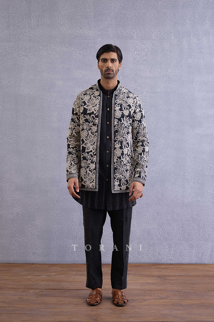 Kalamkari Dheer Bomber Jacket Set
