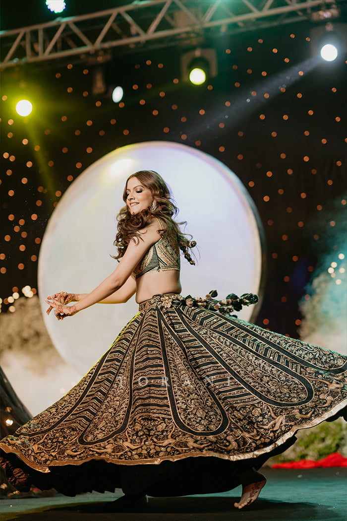 Sucheta in our Custom Gulghast Lehenga Set