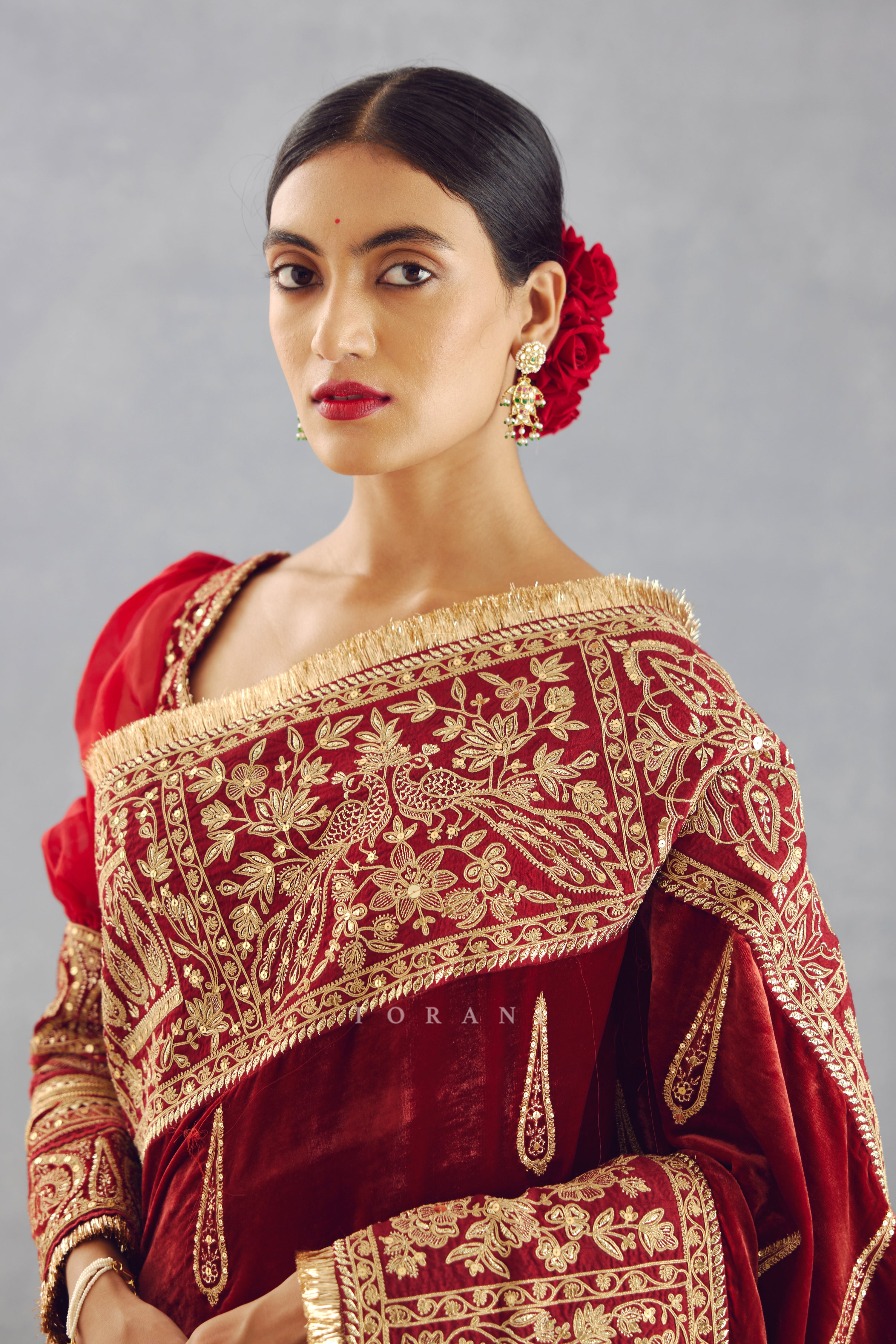 Sindoori Makhmal Amruta Saree