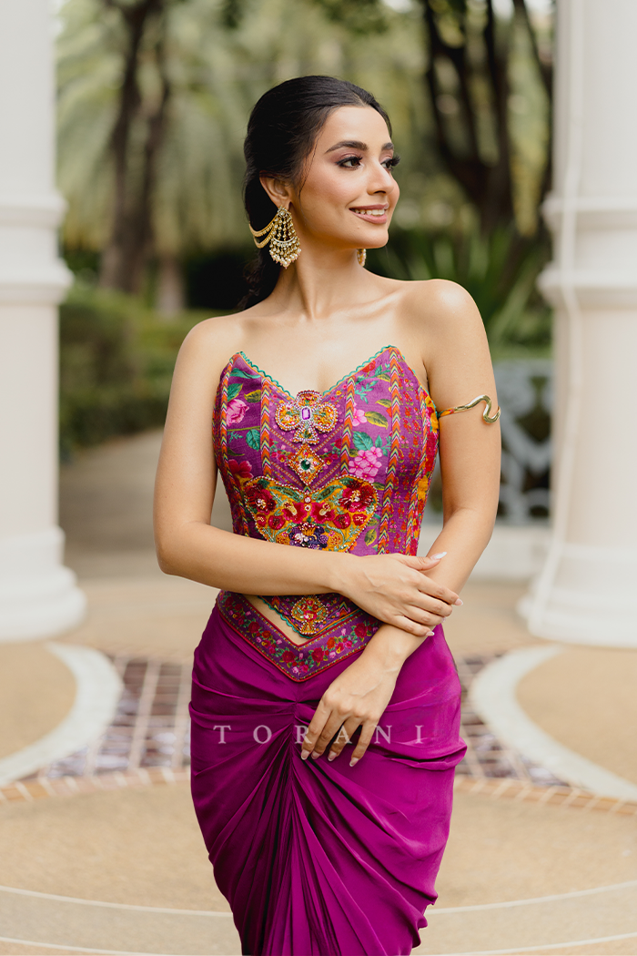 Sureena Sachdev in our Dil Kusha Ursa Corset Set