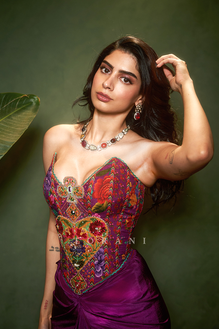 Khushi Kapoor in our Dil Kusha Ursa Corset Set