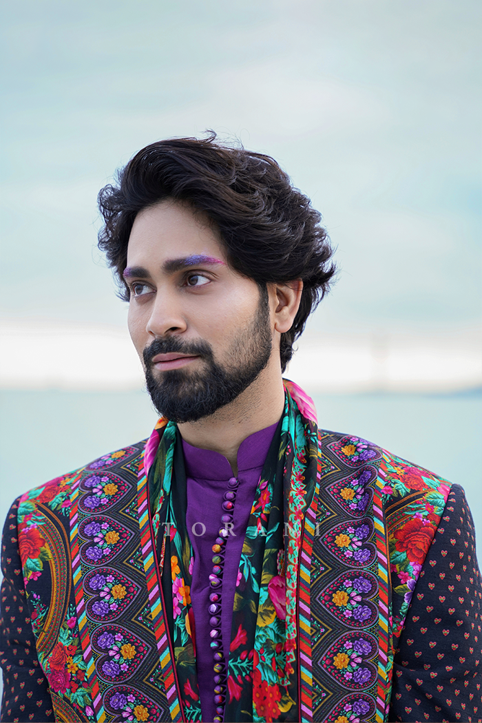 Ankush Bahuguna In Our Dil Shaad Kusha Bahman Rafi Jacket Set & Dil Shaad Wael Scarf