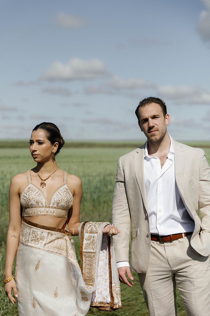 Sareena Merchant In Our Gul-Bano Amruta Idika Saree Set