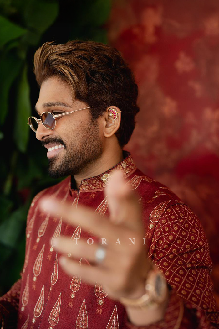 Allu Arjun in our Gulnar Zain Bandi Set