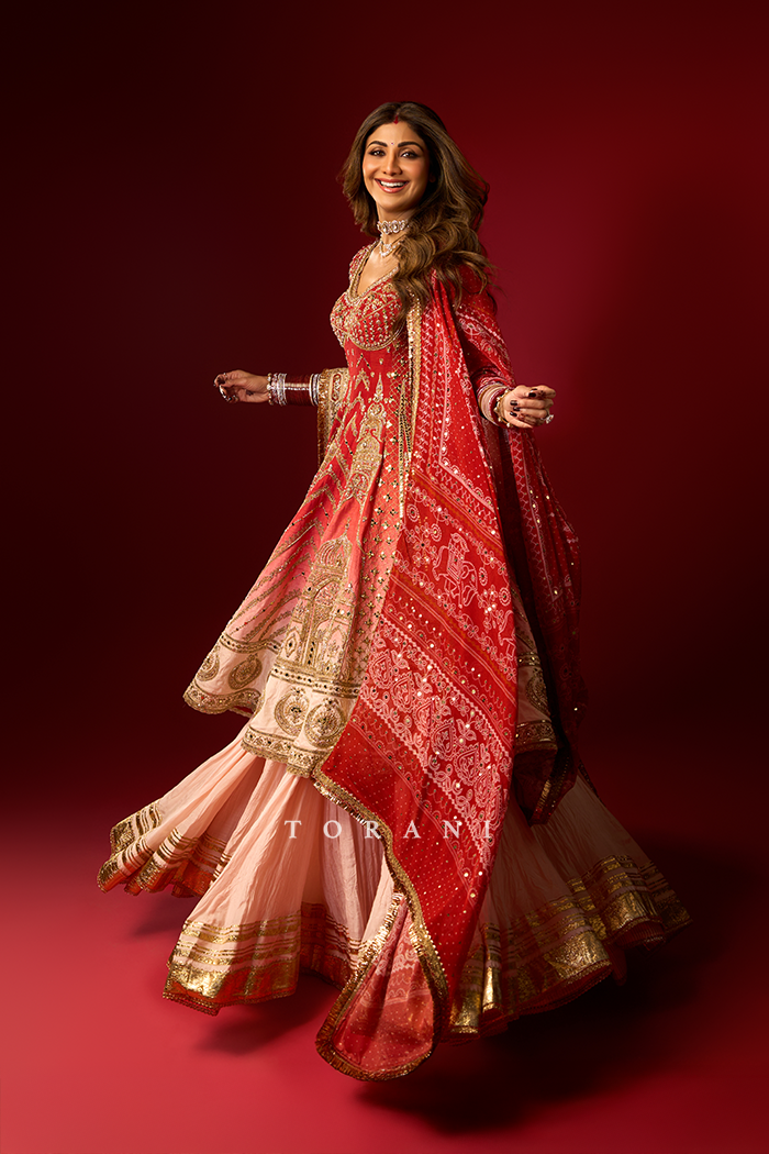 Shilpa Shetty in our Zehra Mahtabe Fareedan Gharara Set