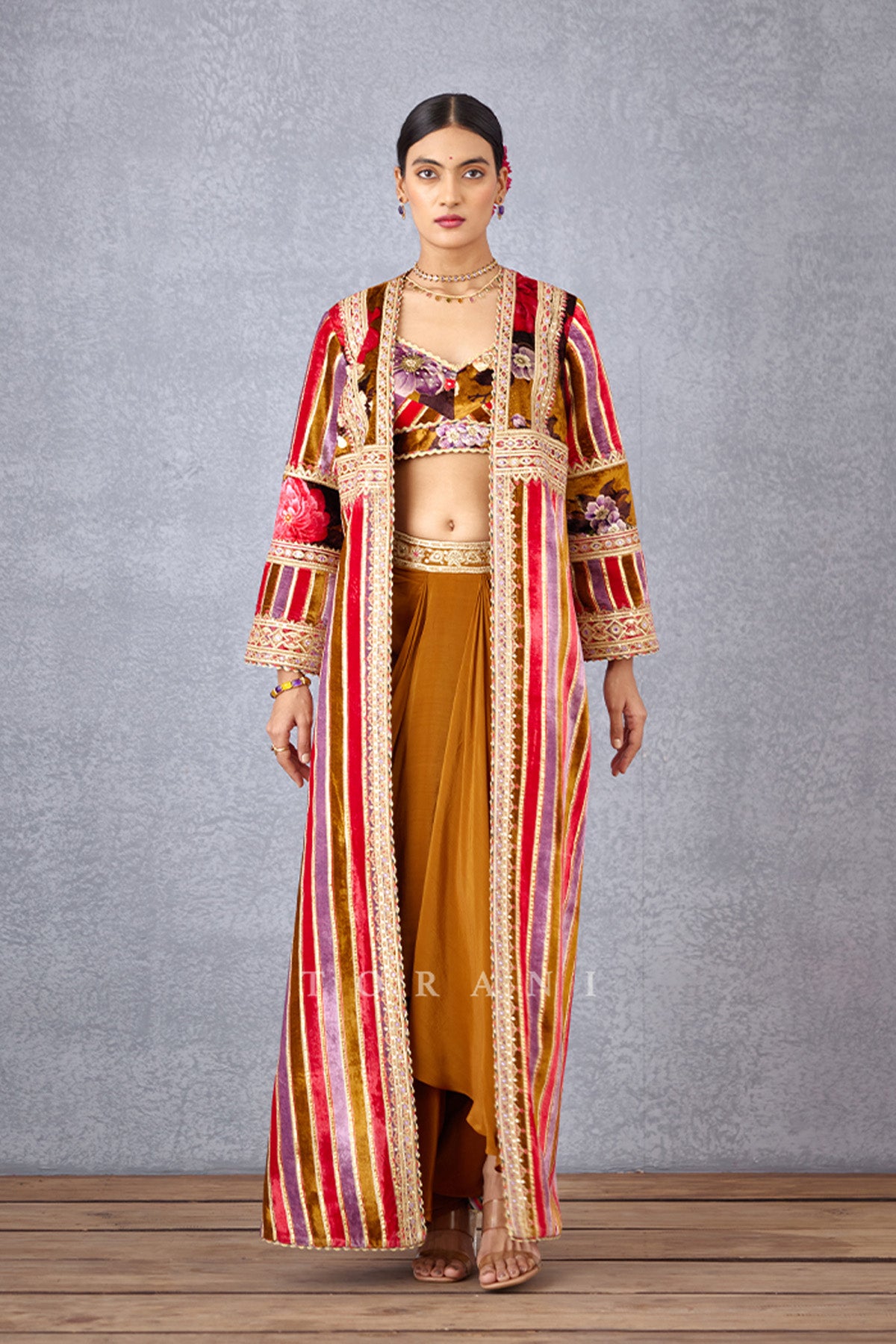 Ochre Yellow Aftaabi Adilah Choga Set
