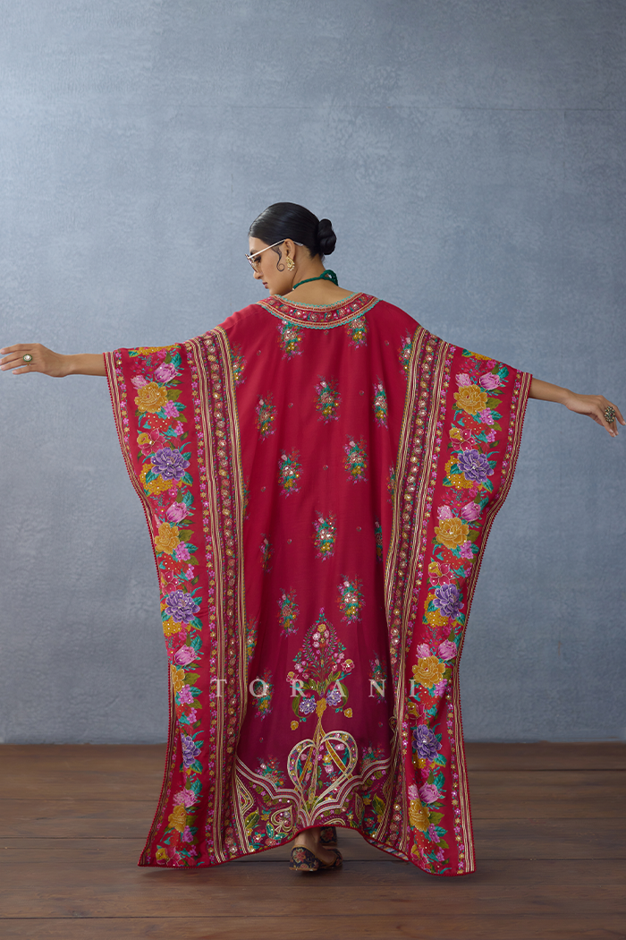 Dil Surkh Sanaz Kaftan Set