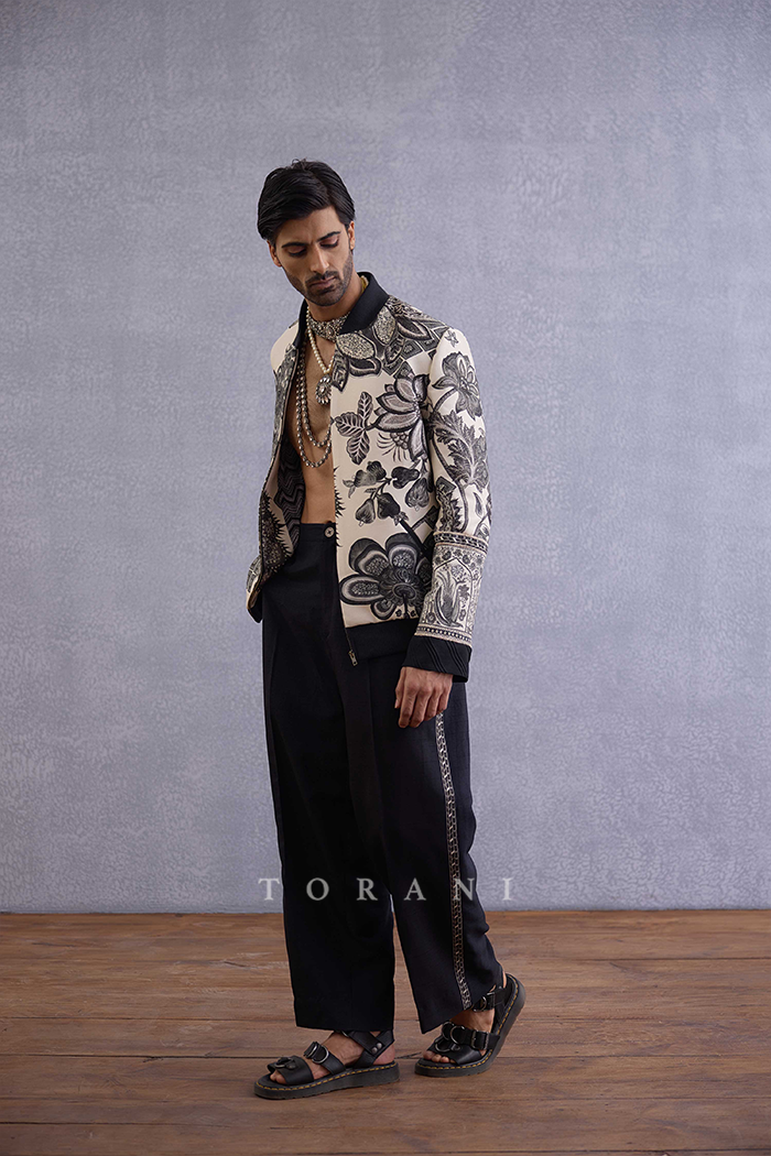 Kalamkari Darshit Bomber Jacket Set