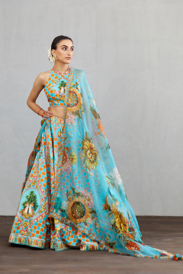 DIGITAL PRINTED LUXURY LEHENGA SET