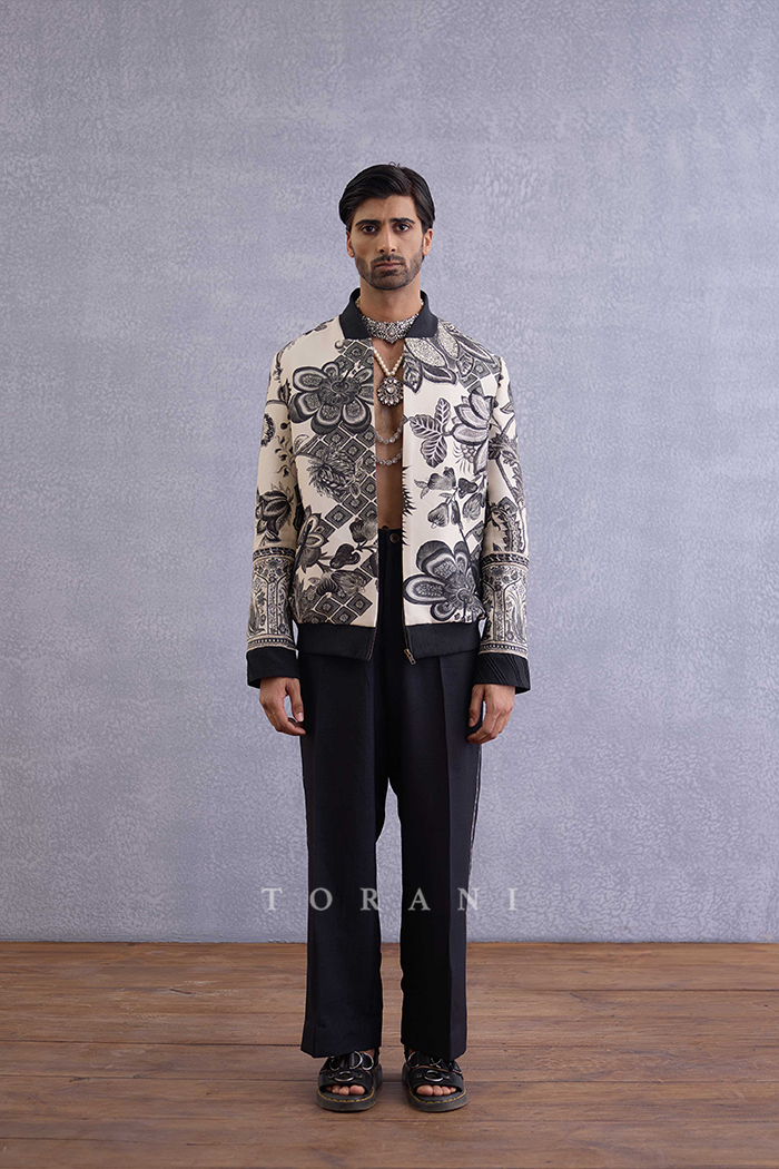 Kalamkari Darshit Bomber Jacket Set