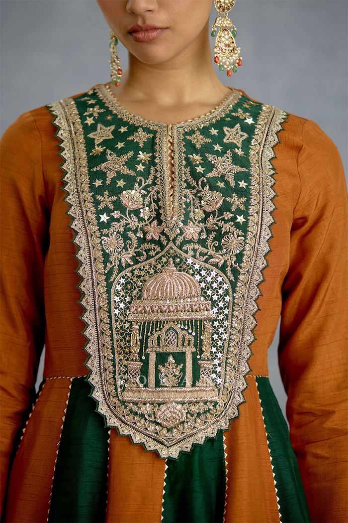 Nooran Sabz Lehar Anarkali Set