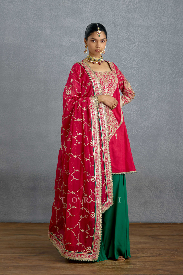 Dilkash Zamrud Sharara Set