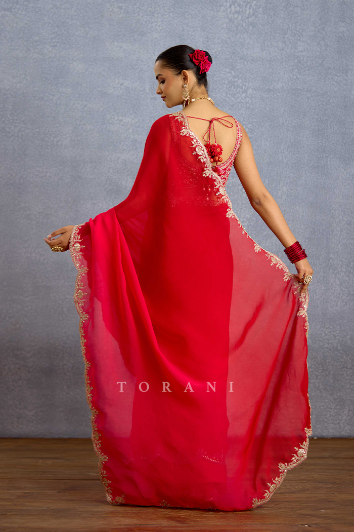 Malka Aab-e-Gulaab Ombre Saree