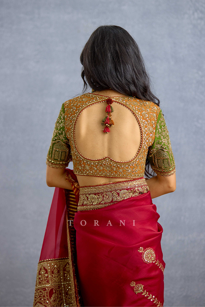Nuraan Sabz Mehel Blouse