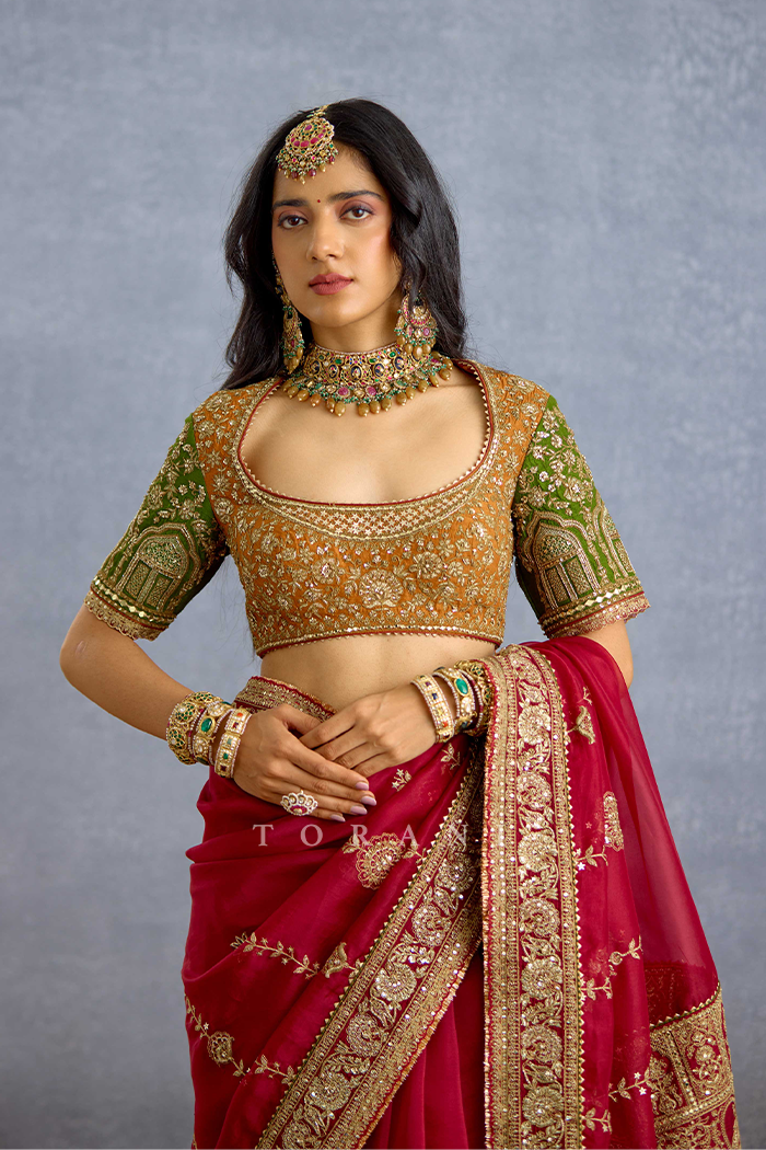 Nuraan Sabz Mehel Blouse