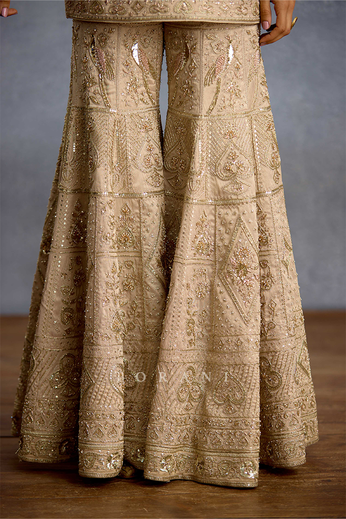 Zard Noor Malka Gharara Set
