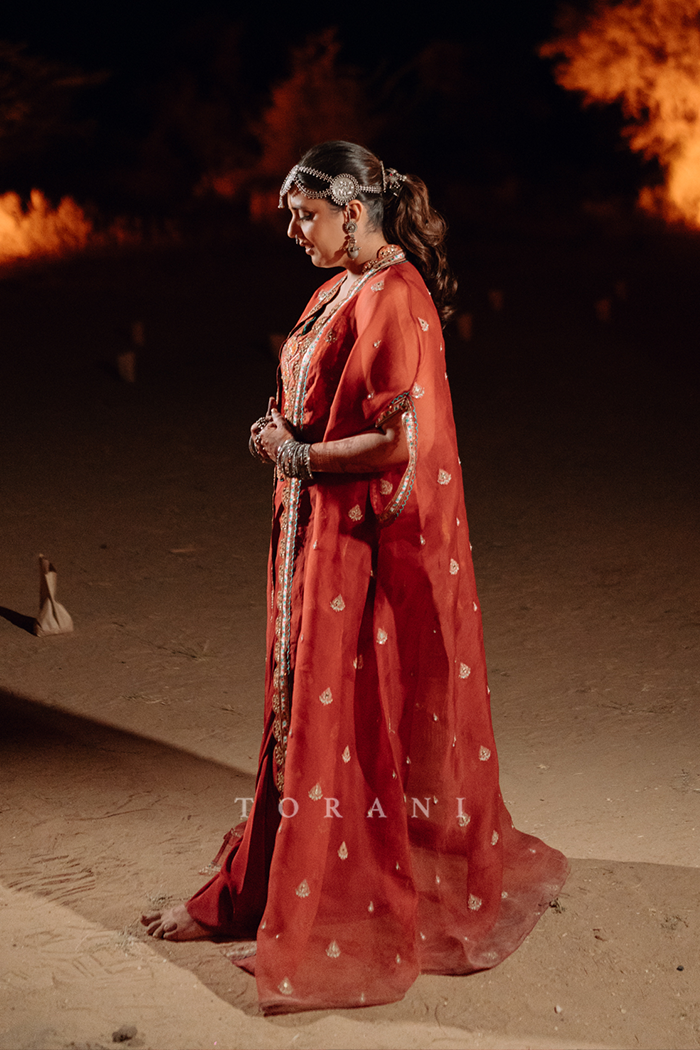 Rasalica and Abhishek in our Custom Ursa Corset Set & Rafi Bomber Jacket Set