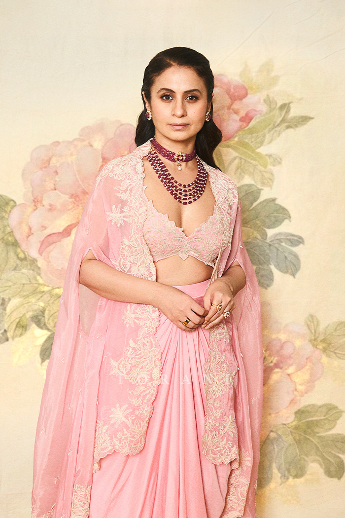 Rasika Dugal in our Gulaban Zuri Cape Set